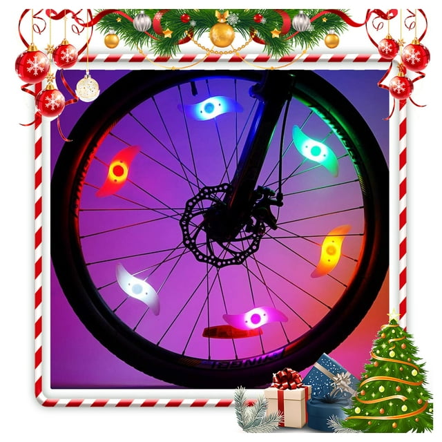 6 Pack Bike Spoke Led Lights Bicycle Wheel Light 6 Colors With Free