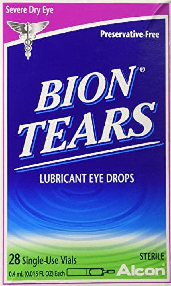 6 Pack Bion Tears Lubricant Eye Drops, Single-Use Vials - 28 Count