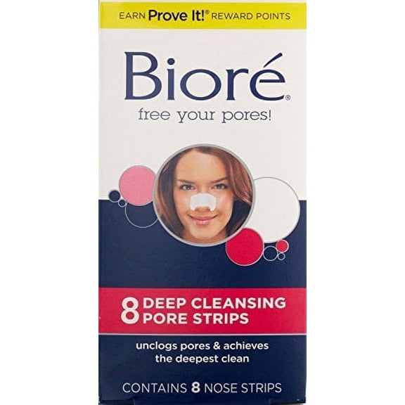 6 Pack - Biore Deep Cleansing Pore Strips Nose 8 Each