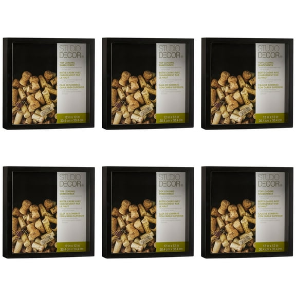 6 Pack: Black 12" x 12" Shadowbox by Studio Decor