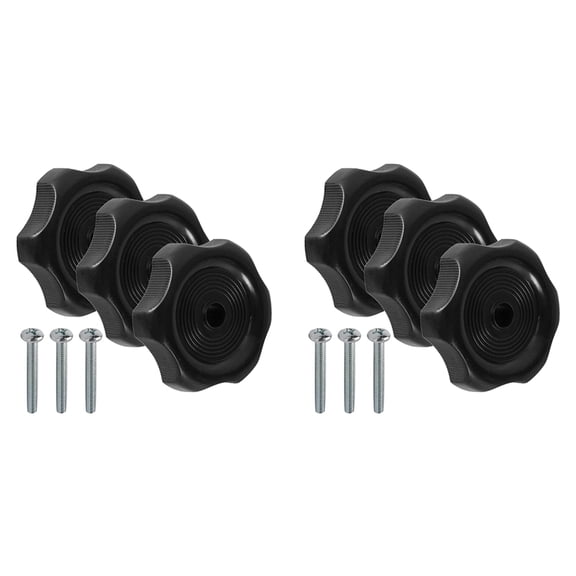 6 Pack Black 1inch Shaft RV Window and Vent Knob Interior Hardware Window Replacement Trailer Knob RV Window  Knob