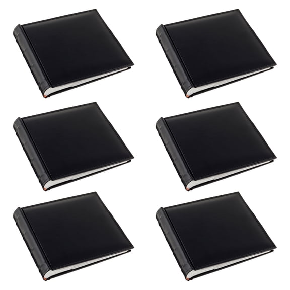 Recollections Black Bamboo Photo Album, 6 Pack