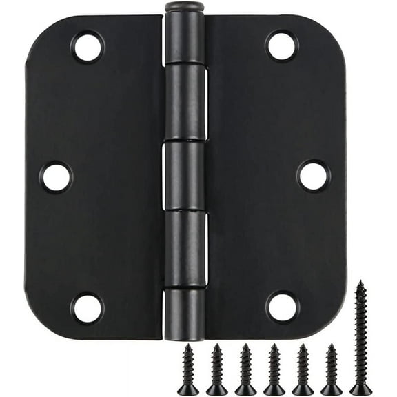 6 Pack Black Door Hinges for Doors 3.5 x 3.5 Inch Interior Door Hinges TDCHINGES