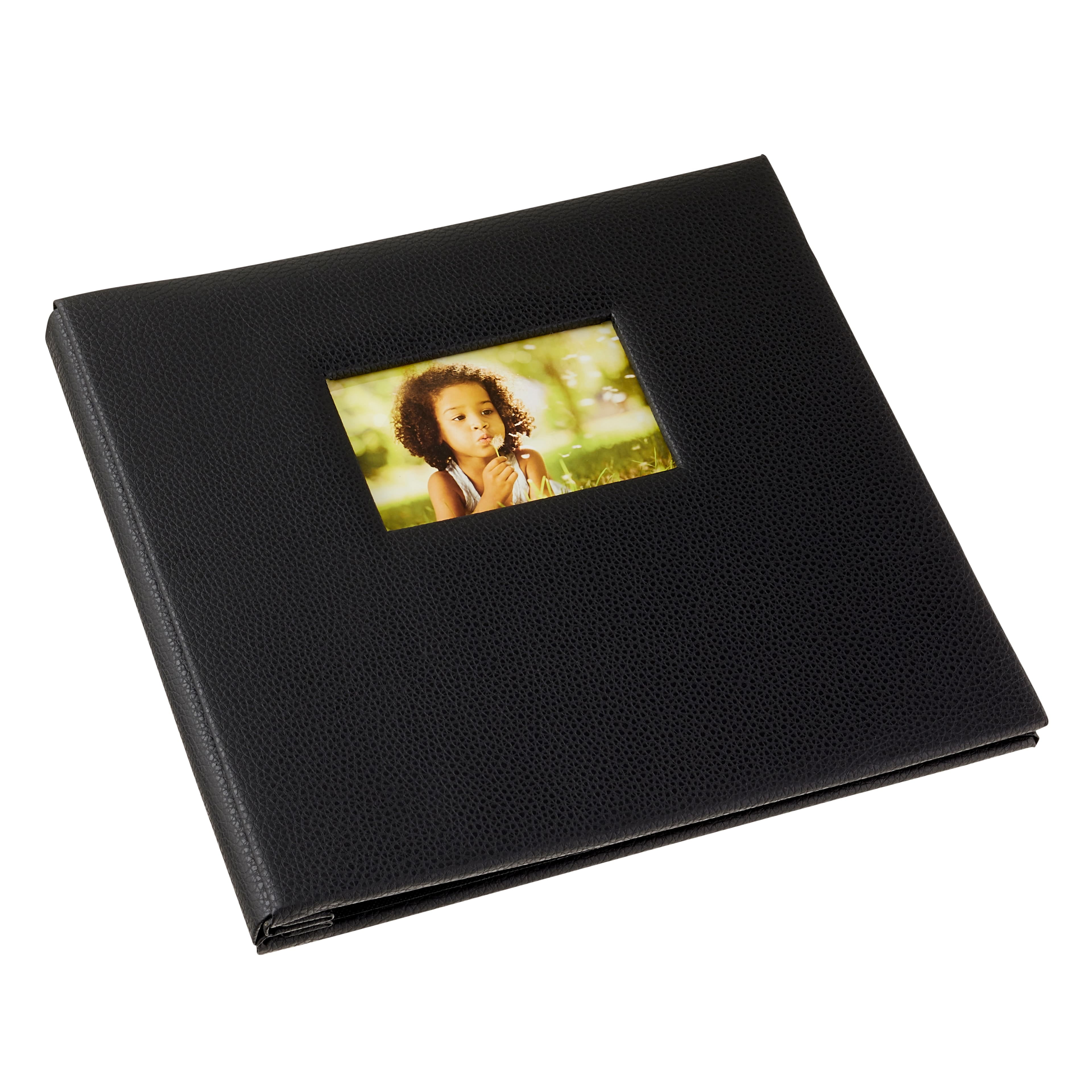 Recollections Black Faux Leather Scrapbook, 6 Pack