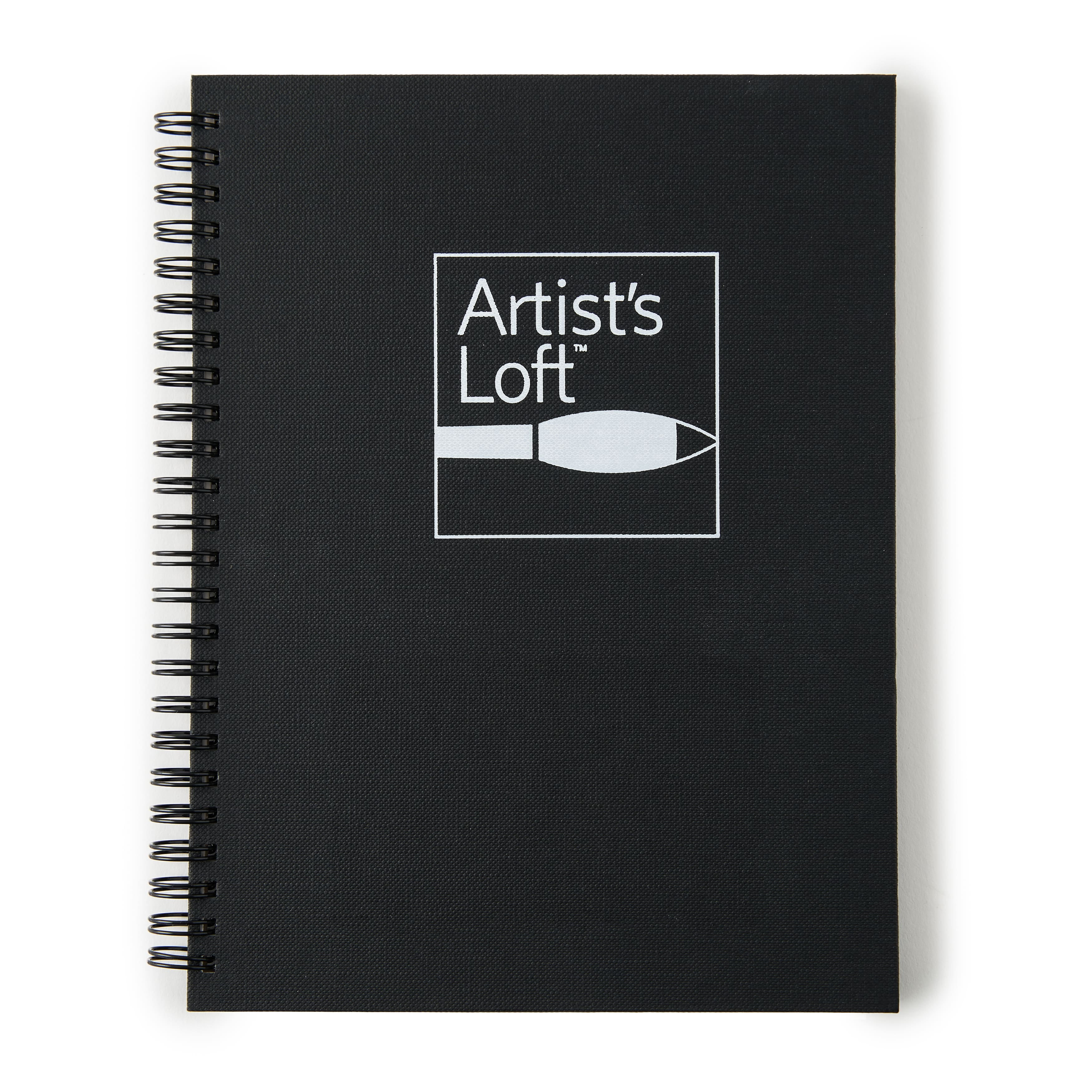 Artist's Loft Black Hard Cover Drawing Pad, 5.5" x 8.5", 6 Pack