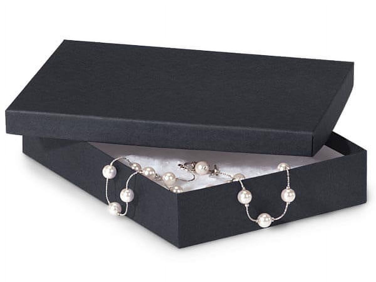 6 Pack, Black Matte Jewelry Gift Boxes, 7x5x1.25, Fiber Fill for Larger  Jewelry and Small Gifts 