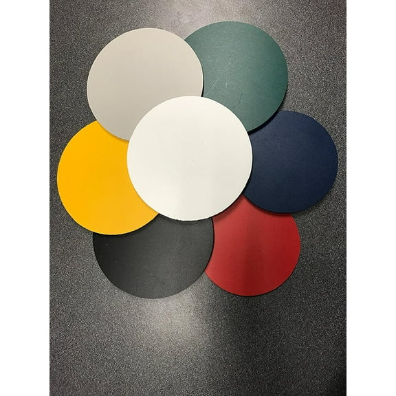 6 Pack - Black PVC Foam Sintra Circle 1/4" Thick Circle Disc 10" Diameter