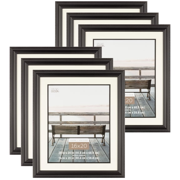 Studio Decor Black Rope 16" x 20" Frame with Mat, Home, 6 Pack