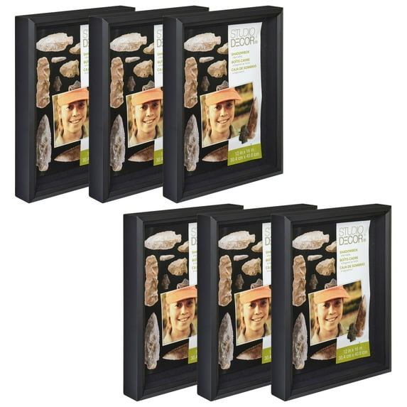 6 Pack: Black Shadow Box by Studio Décor®