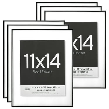 6 Pack: Black Thin 11" x 14" Float Frame - Basics by Studio Décor®