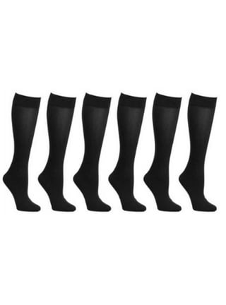 Blackheart Grey & Black Stripe Over-The-Knee Socks, Hot Topic