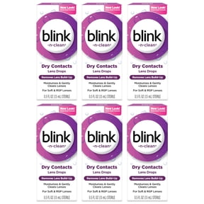 6 Pack - Blink-N-Clean Lens Drops for Any Soft Contact Lens 0.5 FL OZ