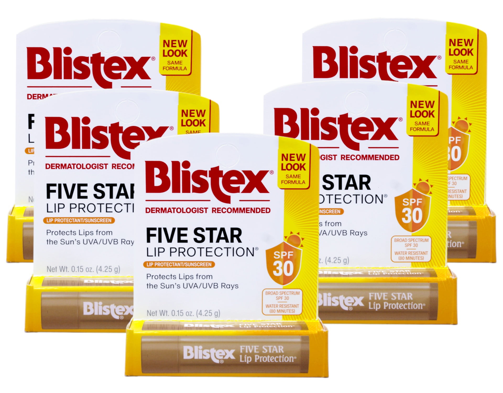 6 Pack Blistex 5 Star Lip Protect Size .15 Ounce