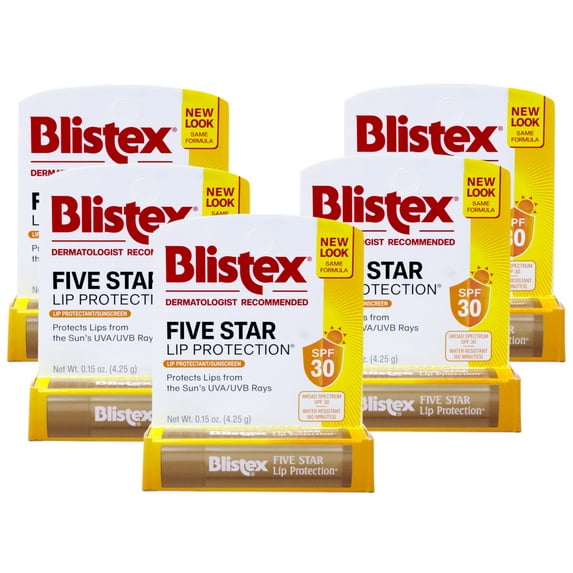 6 Pack Blistex 5 Star Lip Protect Size .15 Ounce