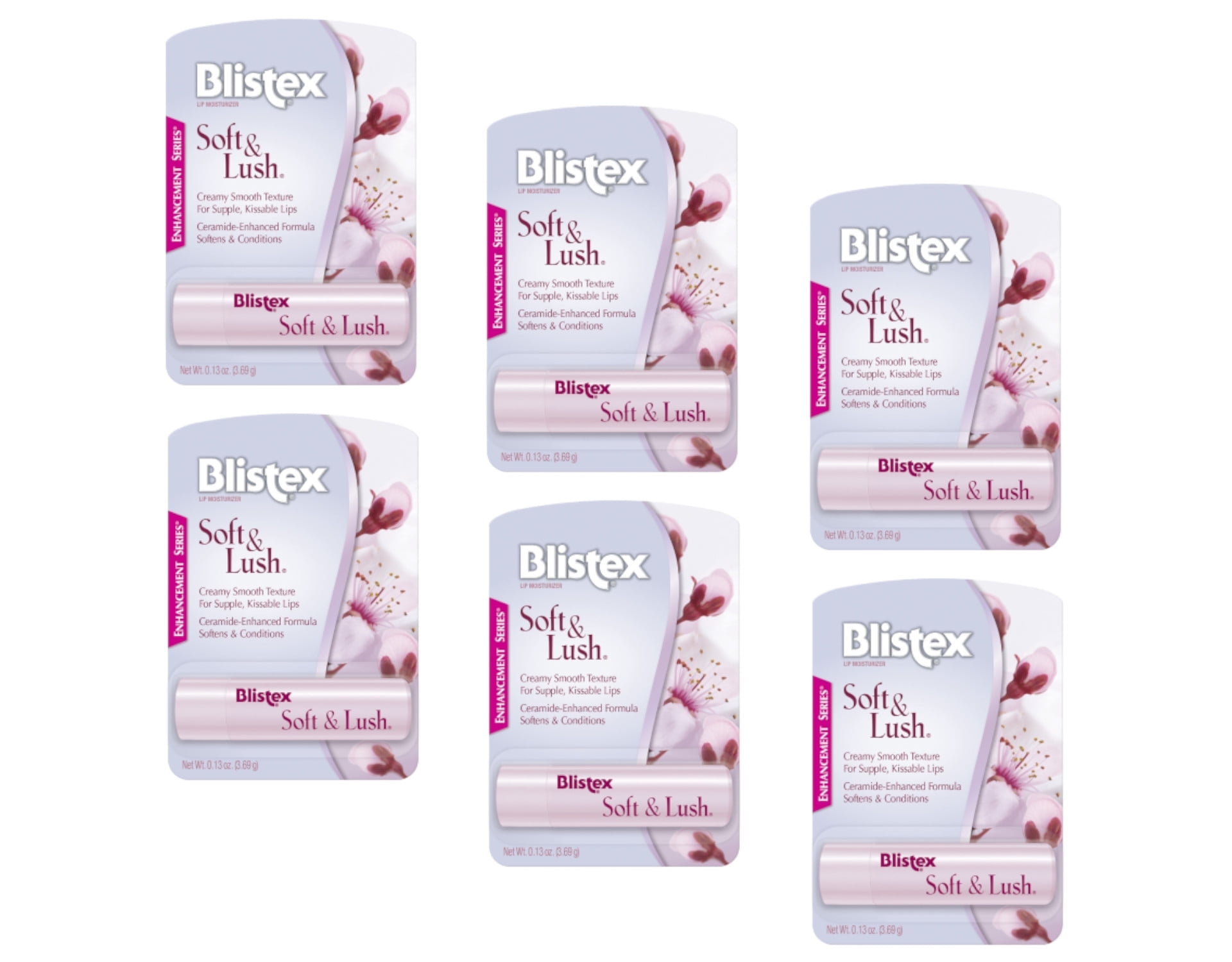 6 Pack Blistex Soft & Lush Size .13 Ounce