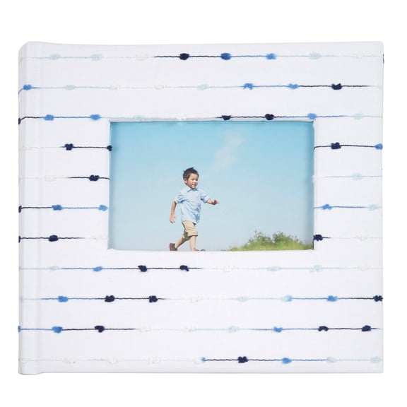 Recollections Blue Clip Stitch 2-Up Photo Album, 6 Pack