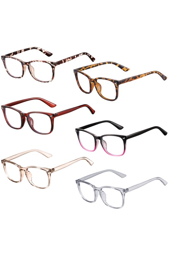 6 Pack Blue Light Blocking Glasses for Woman Computer Use Bluelight Glasses Womens Mens Blue Blockers Glasses