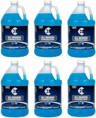 6 Pack Blue Windshield Washer Fluid Winter Blend Good Until -20* Fahrenheit