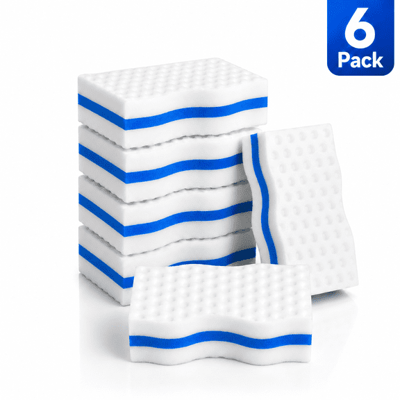 KOYMISKU 6 Pack Boat Erasers, 3-Layer Boat Cleaning Sponges for Fiberglass, Vinyl, Seats, Plastic & Metal