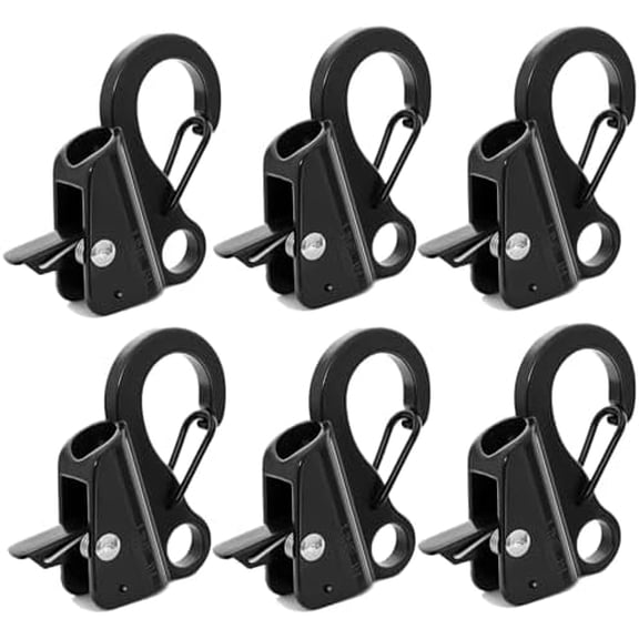 6 Pack Boat Fender Clips, Boat Fender Quick Release Clip Stainless Steel Boat Bumper Clips Clamp on 3/8" - 5/8" Rope for Fastening Fender Lines$$Watercraft