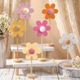 6 Pack Boho Daisy Flower Table Decor Pompom Centerpieces - Walmart.com