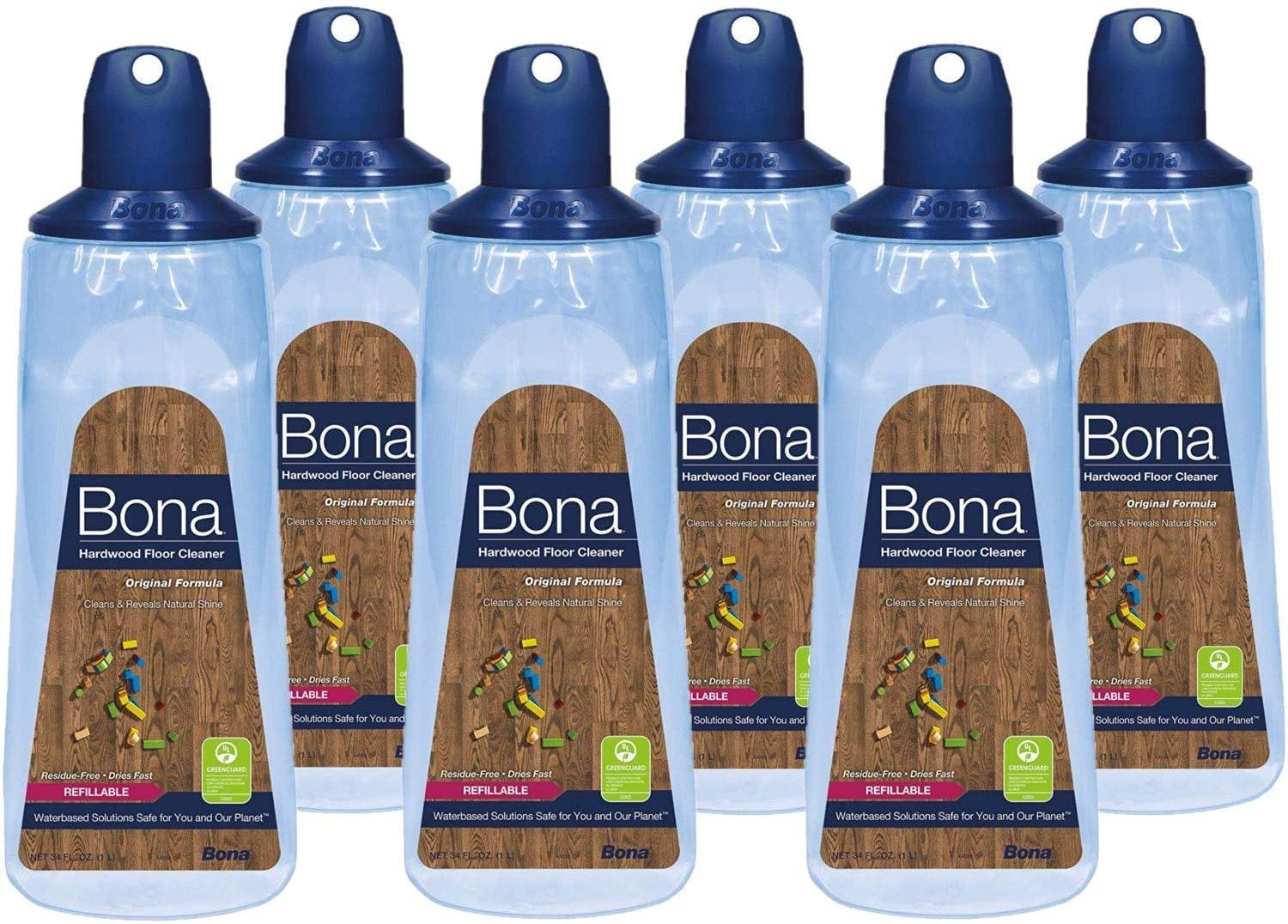 6 Pack Bona Hardwood Floor Cleaner Cartridge, 34 Oz.