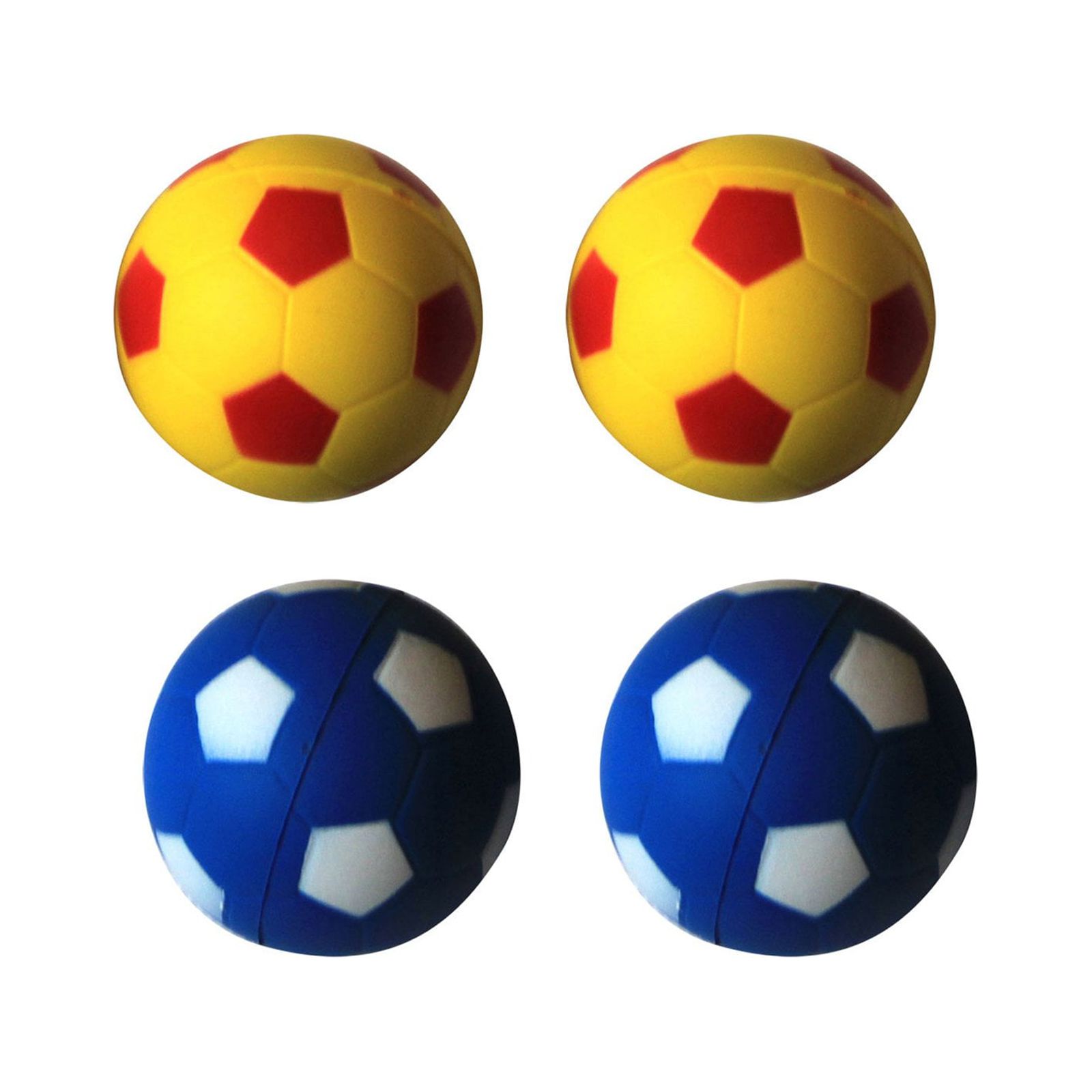 6Pack Bouncing Sponge Soccer Ball, Yellow/Blue, 12 Pieces