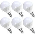 6 Pack Bright Ceiling Fan Light Bulbs, 120V 60 Watt Equivalent, 5000K