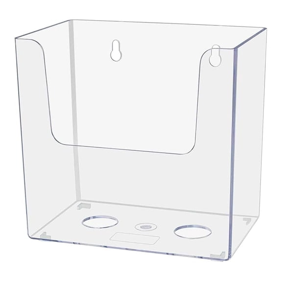 6 Pack Brochure Holder Wall Mount or Countertop 5.5" Wide Bi Fold Menu's Maps Literature Display Box Clear Acrylic Holder for Hospitals and Amusement Parks
