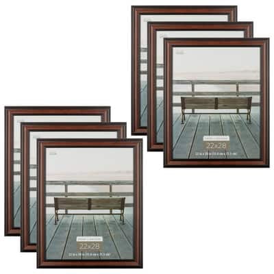 6 Pack: Home Brown & Black Wood Grain Frame by Studio Décor®