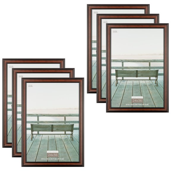 Studio Decor Home Brown & Black Wood Grain Frame, 6 Pack