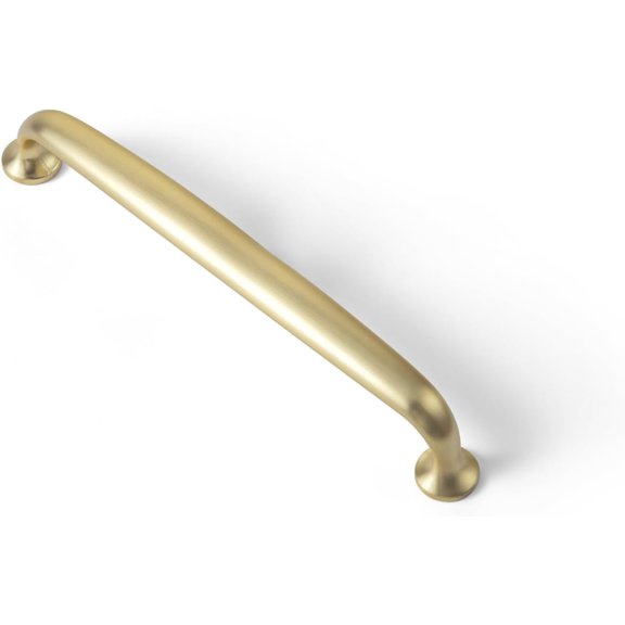 6-Pack Brushed Brass Cabinet Handles 5.04" (128mm) C-C Bar Drawer Pulls Kitchen Cabinet Hardware Dresser Handles