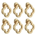 thumbnail image 1 of 6 Pack Brushed Brass Drawer Knob Drop Ring Cabinet Pulls Door Handles Drawer Pull Handle Dresser Knob Hardware Gold, 1 of 8