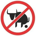 thumbnail image 1 of 6 Pack - No Bull Facing Left Funny Full Color Printed Sticker by StickerDad® (Size: 2" Color: Black/White/RED) - for Windows, Walls, Bumpers, Laptop, Lockers, etc., 1 of 1
