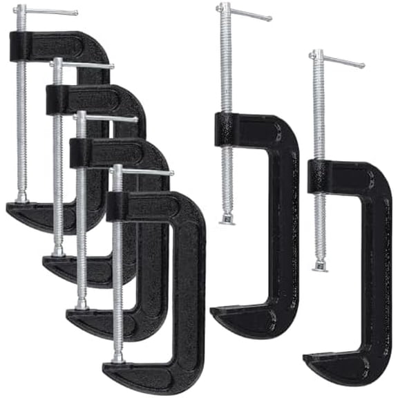 6 Pack C Clamp, 6 Inch Cast Steel G Clamp for Woodworking, Building, Welding, Black$$Tools & Hardware Other
