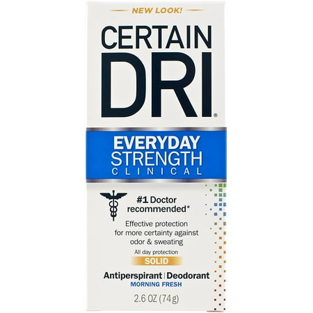 6 Pack CERTAIN DRI A.M. Underarm Refresher Deodorant Stick 2.60 oz Each