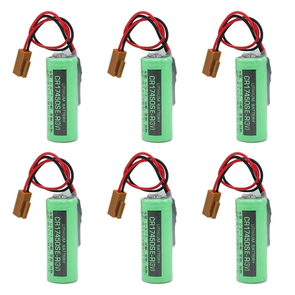 6-Pack CR17450SE-R 3V Lithium Batteries 2500mah for PLC Batteries High-Performance US STOCK