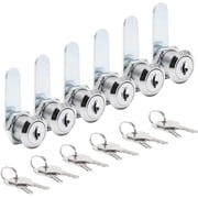 6 Pack Cabinet Cam Locks Keyed Alike, 3/4" 20mm Cam Lock Set