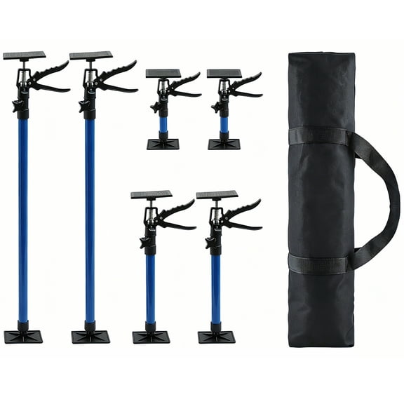 6 Pack Cabinet Jack Support Pole, 12.2" to 115" Third Hand Tools, Supports Up to 154Lbs, Adjustable Support Pole for Construction Rods, Cabinet Jacks, Cargo Bars