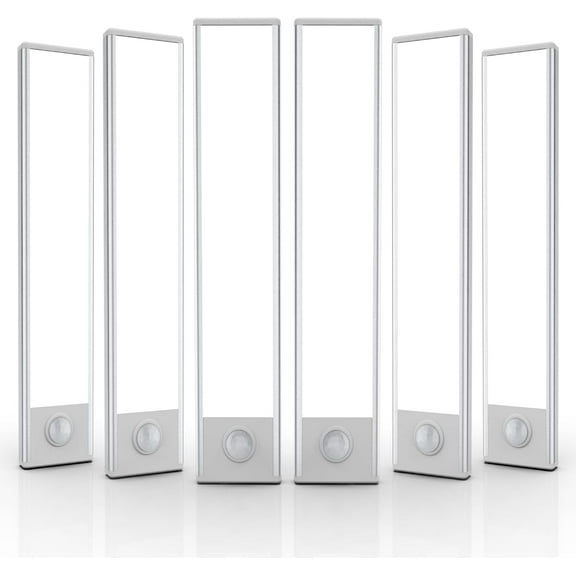 6 Pack Under Cabinet s Wireless, 32 LED Motion Sensor Indoor Recharable Magnetic Closet s Battery Operated, Under Counter s for Kitchen, Wardrobe, Hallway, Stairs