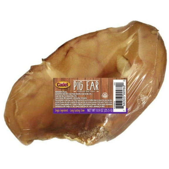 6 Pack Cadet Premium Pig Ear Treats [Dog Meat and Jerky Treats, New Dog Supplies, Bulk Dog Supplies, Cadet] 6 count (6 x 1 ct)