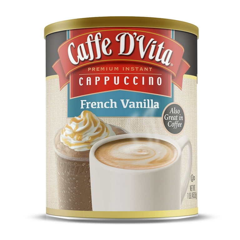 VITA'CCI ビタッチ 6 Pack) Caffe D'Vita French Vanilla Cappuccino, 16 oz Canister