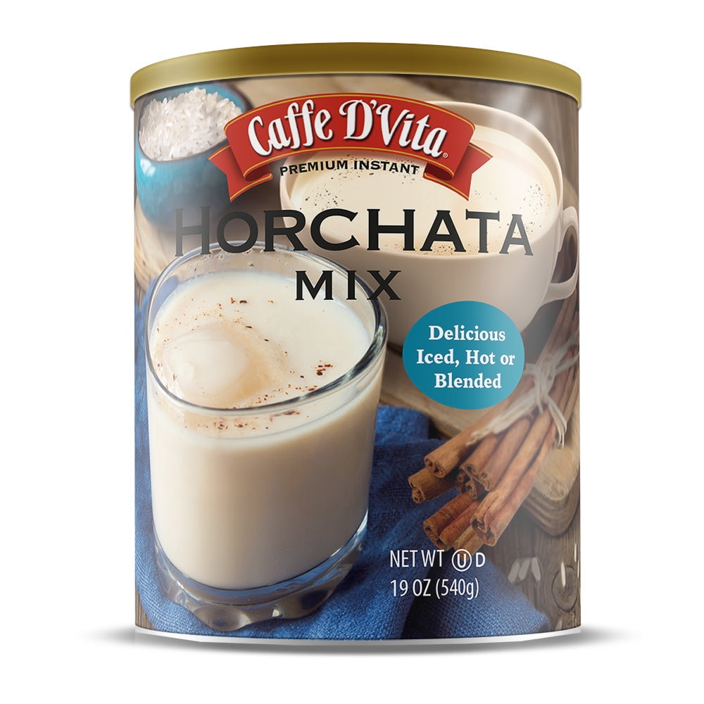 (6 Pack) Caffe D'Vita Horchata Powdered Drink Mix, 19oz canister