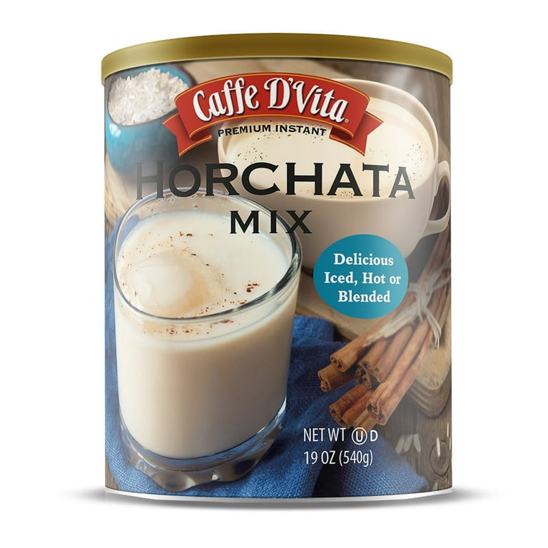 6 Pack) Caffe D'Vita Horchata Powdered Drink Mix, 19oz canister
