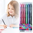 thumbnail image 1 of 6-Pack Camouflage Erasable Gel Ink Pens, Retractable 0.5mm Blue Ink Smooth Writing for Journaling, Built-in Eraser Top, Style for Office Home and Field Notes, 1 of 9