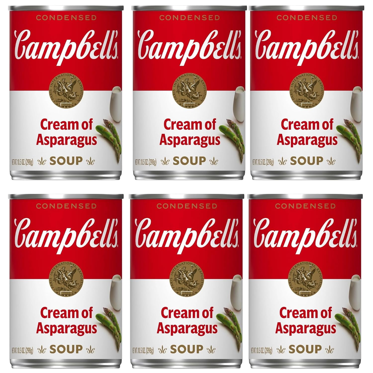 ( 6 Pack ) Campbell's Cream of Asparagus Soup, 10.5 oz Can