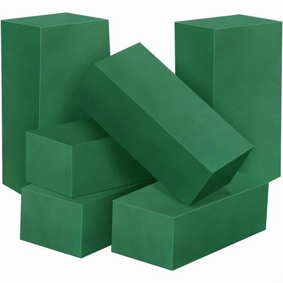 6 Pack Can Cut Foam Blocks, Wet and Dry Flower Arrangement Foam Blocks, Flower Arrangement Art Green Foam Blocks, Used for Flower Arrangement and Decoration,for Birthday Parties and Holiday Decoration
