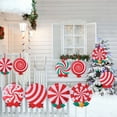 thumbnail image 1 of 6 Pack Candy Christmas Decorations Outdoor Yard Signs, Upgraded Yard Decorations with Stakes, Xmas Holiday Lawn Decor Signs for Pathway Walkway - Waterproof Christmas Outdoor Yard Stakes, 1 of 7