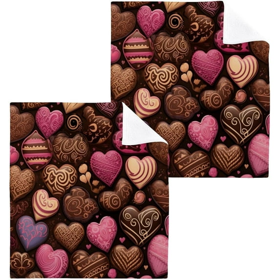 6 Pack Candy Love Pure Cotton Washcloths 12 x 12 Inch Reusable Absorbent Soft Cotton Face Towels Fingertip Towels Set for Gym Towels,Hotel and Spa Wash cloth