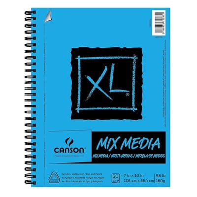 Canson XL Recycled Drawing Paper A3 Spiral Pad - 160gsm Fine Grain, 50 Sheets For Professional Artists